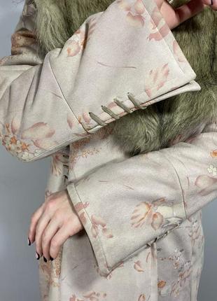 Нарядная дубленка с мехом rutas style, 48 р, искусственный мех🧥8 фото