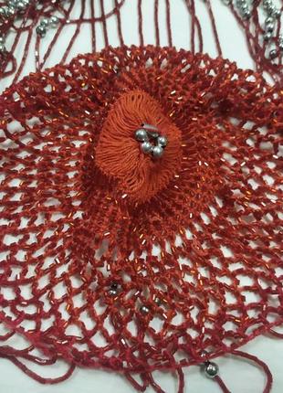 Шапочка в стиле 20-х годов сплетенная из бисера10 фото