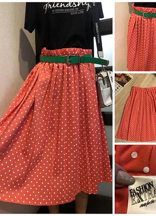 Весенняя стильная юбка в складку