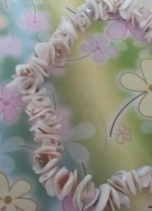 Колье из ракушек в виде роз! 3