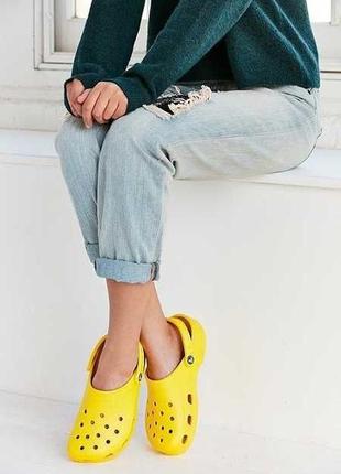 Crocs classic yellow жовтi крокси сабо1 фото