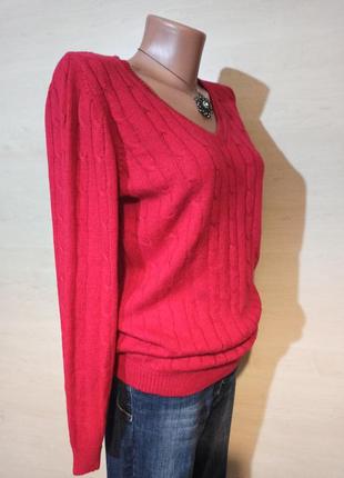 Стильный пуловер джемпер свитер в косы шерсть  ангора gina tricot2 фото