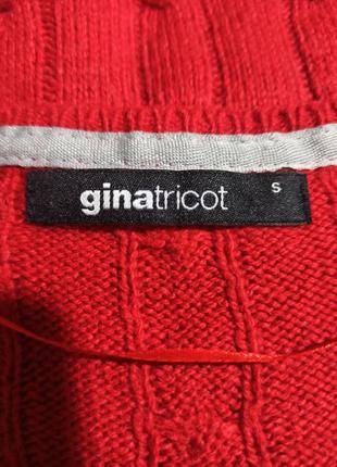 Стильный пуловер джемпер свитер в косы шерсть  ангора gina tricot8 фото