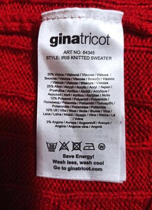Стильний пуловер джемпер светр в коси шерсть ангора gina tricot9 фото