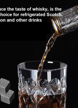 Подарочный набор камни для виски в деревянном пенале + пинцет ice stones s9....