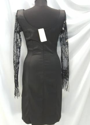 Платье черное атласное 36 р-р2 фото