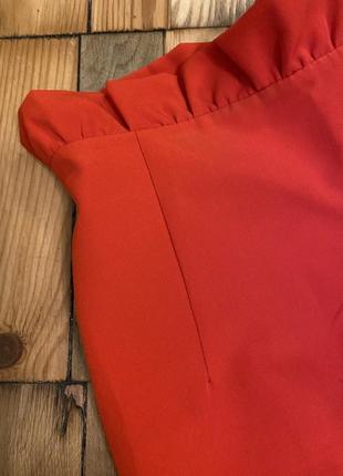 Юбка карандаш красная на высокой талии dani костюмная деловая офисная2 фото