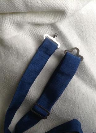 Комплект краваток ретро весільні срібло синій j. wood leathers heritage8 фото
