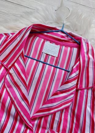 Атласная рубашка верх пижама полосатая рубашка для дома сна3 фото