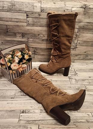 Шикарные зимние сапоги 👢на завязках