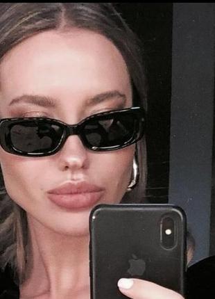 Очки массивные квадратные прямоугольные