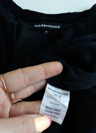 Фирменная шелковая блуза вышиванка /брузка /рубашка с коротким рукавом warehouse3 фото