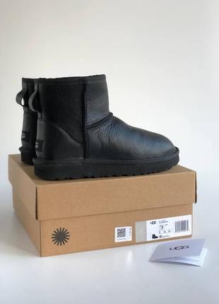 Ugg mini black шикарные женские угги черные