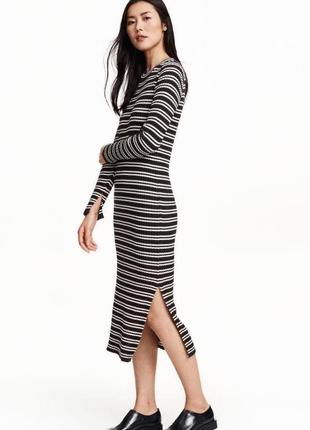 Плаття в смужку трикотажне zara, h&m