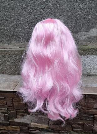 Нежно розовый парик 60см