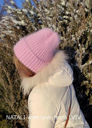 Шапка женская, мега пушистая, мягкая, теплая