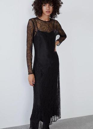 Кружевное платье zara