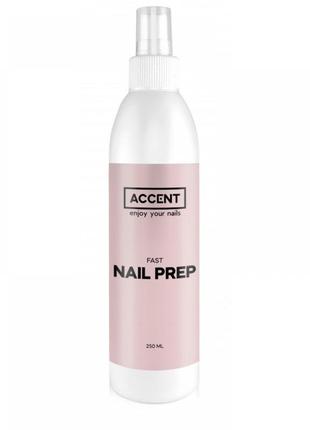 Средство для обезжиривания и дезинфекции ногтей accent nail prep, 250 мл1 фото