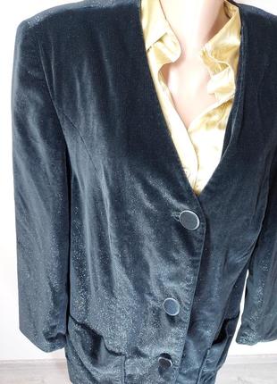Оксамитовий нарядний піджак з люрексною ниткою6 фото