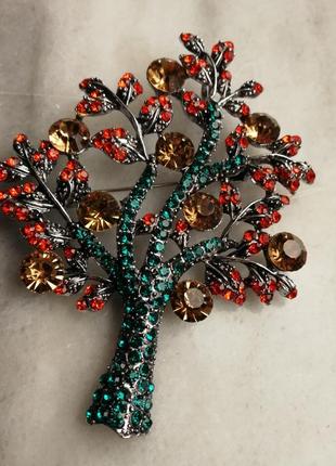 Брошка велика святкова велике дерево
