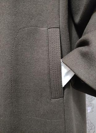 Hucke шикарне брендове шерстяне пальто комір норка.6 фото