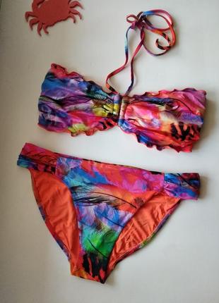 42р. яркий бандо купальник seafolly