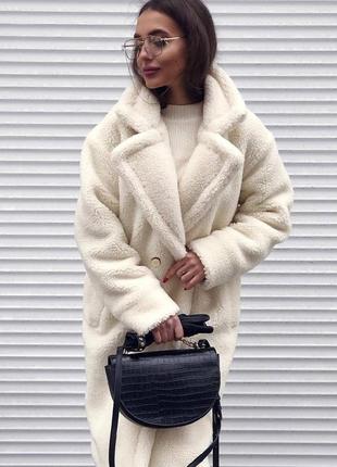 Шуба тедди оверсайз 110 см