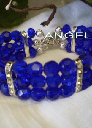 Елегантний широкий браслет*сяйво кришталю*