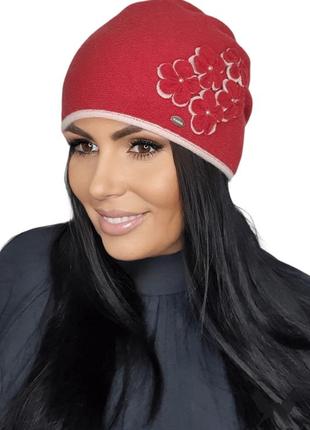 Зимняя шапка kamea лорелли (lorelli) красная 21.052.21