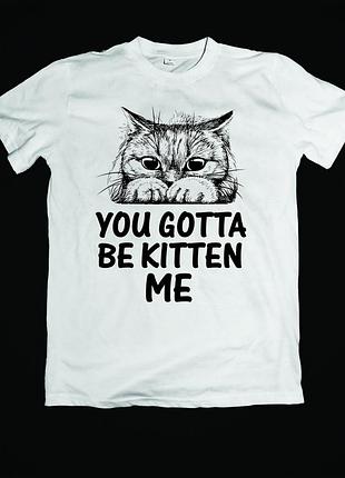 Футболка мужская с принтом кота cats