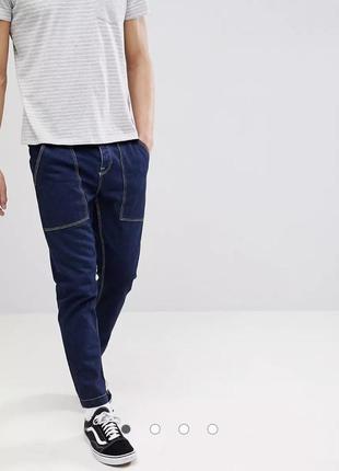 Джинси asos tapered jeans in cotton оригінал