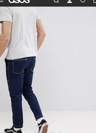 Джинси asos tapered jeans in cotton оригінал6 фото