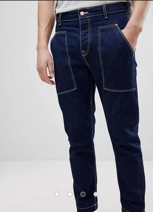 Джинси asos tapered jeans in cotton оригінал чоловічі