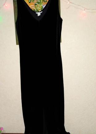 Платье  длинное из велюра от h&m2 фото