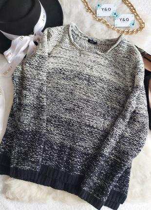 Дуже гарний теплий светр чорний светр білий теплий акрил в ідеальному стані 🖤f&f🖤3 фото