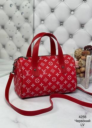 Сумка жіноча червона саквояж на плече на весну літо