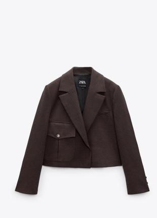 Пиджак zara в мелкую клеточку