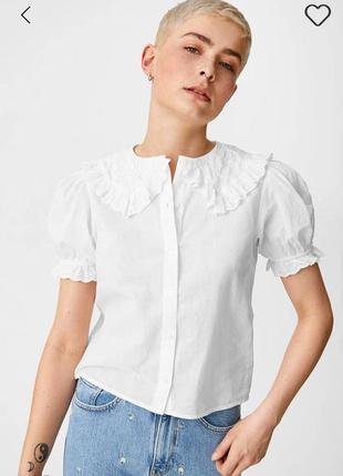 Блузка  коттон с воротничком