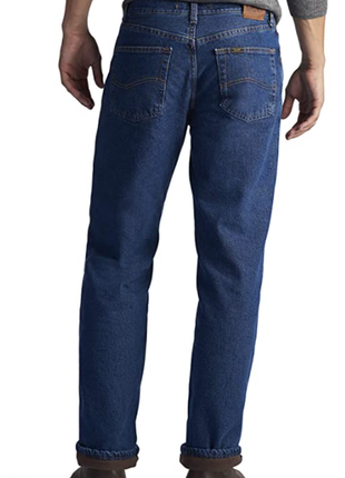 Lee мужские джинсы  прямого кроя свободного кроя на флисовой подкладке. 36\323 фото