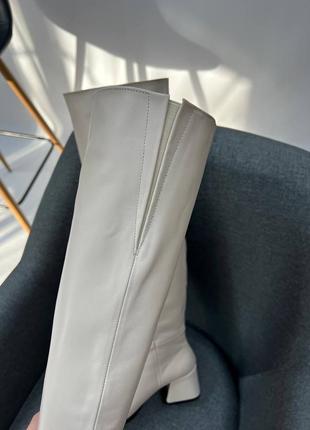 Чоботи високі ботфорти жіночі демі зима натуральна шкіра, замша