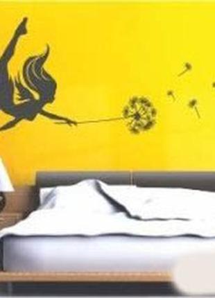 Наклейка на стіну «fairy and кульбаба»