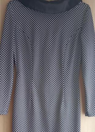 Черное белое платье