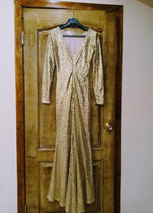 Роскошное фирменное золотое платье 👗7 фото