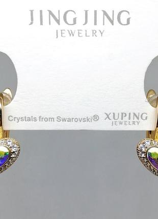 Роскошные серьги  xuping с кристаллами swarovski и фианитами 💎5 фото