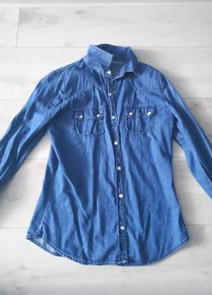 Сорочка джинс на кнопках