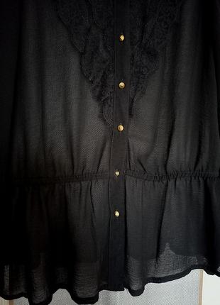 Нарядна блузка гіпюр шифон4 фото