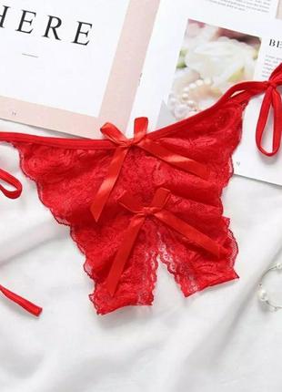 8-24 трусики з розрізом на зав'язках сексуальна білизна еротична білизна