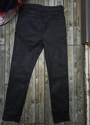 Плотные джинсы скини под настоящую кожу размер 283 фото