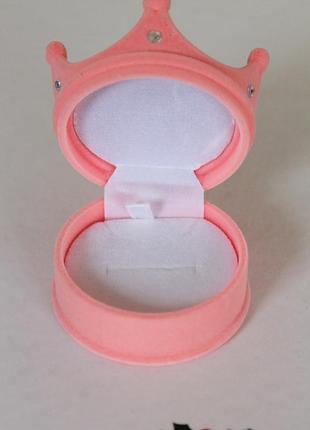 Коробочка для украшений корона розовая2 фото