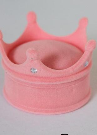 Коробочка для украшений корона розовая